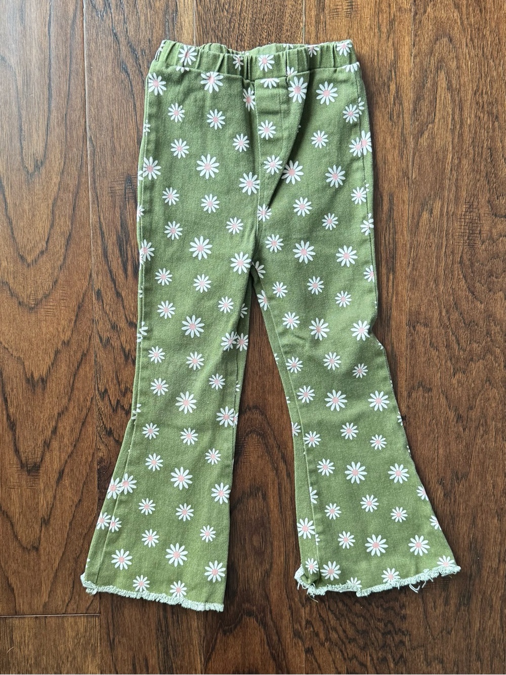 Rare Editions Olive Green Daisy Flare Jeans Size 5